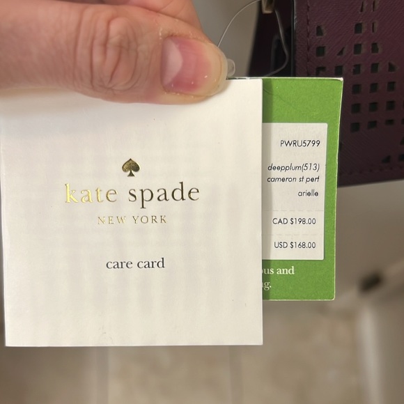 NWT Kate Spade Cameron Street Perforated Arielle Crossbody Bag in Deep Plum - Picture 9 of 10